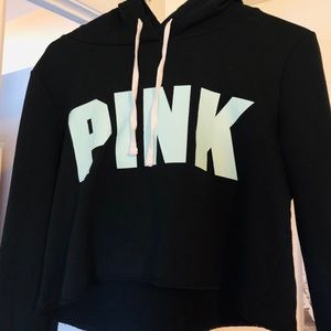 Pink VS crop top sweatshirt